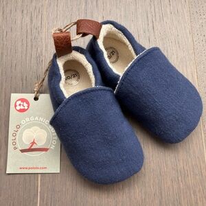 NWT Organic Cotton Toddler Barefoot Slippers in Blue